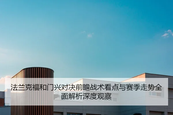 法兰克福和门兴对决前瞻战术看点与赛季走势全面解析深度观察